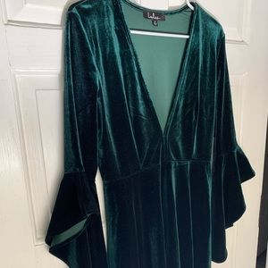 Lulus Velvet Bell Sleeve dress